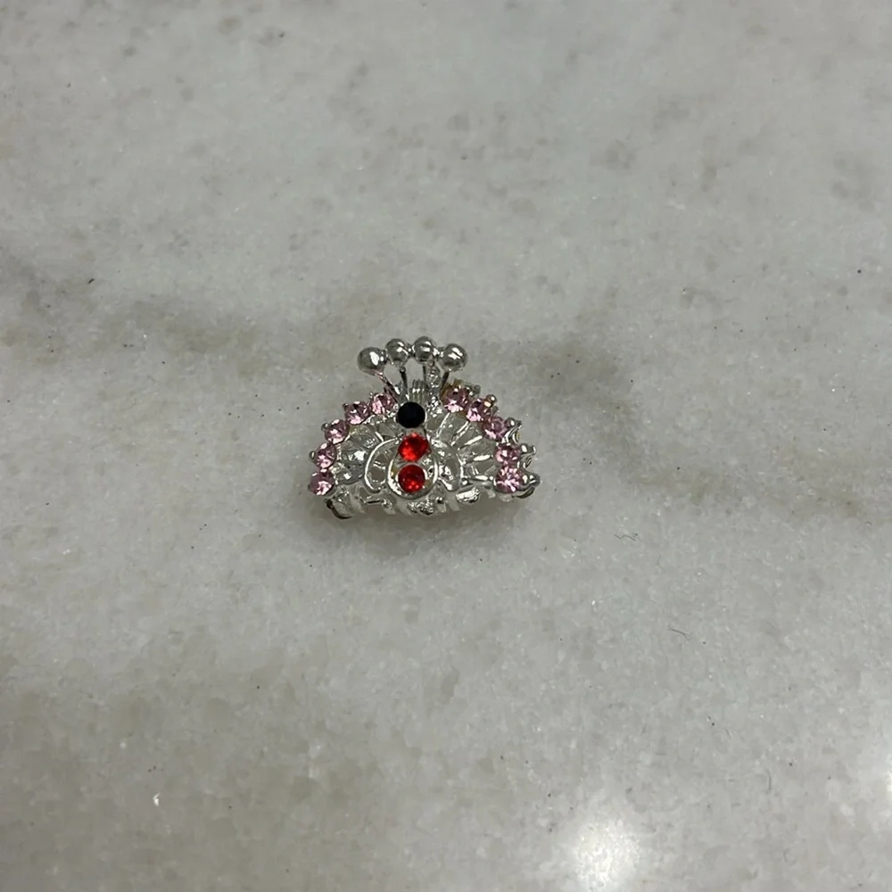 Rhinestone Peacock Hair Clip